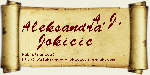 Aleksandra Jokičić vizit kartica
